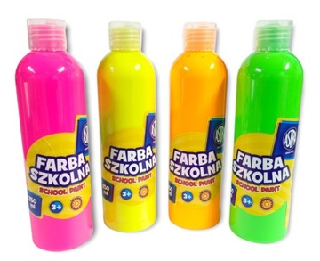 Zestaw farba fluorescencyjna 4 kol. 250 ml Astra