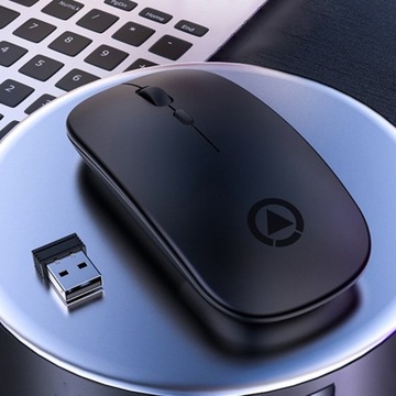 БЕСШУМНАЯ БЕСПРОВОДНАЯ МЫШЬ ДЛЯ НОУТБУКА С ПОДСВЕТКОЙ БЕСКЛИКАЛЬНАЯ