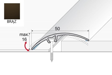 Listwa progowa 50mm a65 EFFECTOR Brąz 93cm