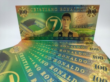 Позолоченная коллекционная банкнота с Криштиану Роналду