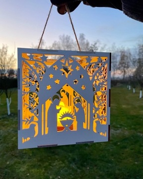 Szopka bożonarodzeniowa lampion roraty świecznik