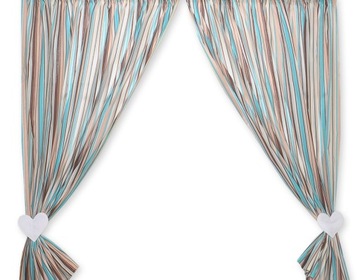 Zasłonki do pokoju dziecięcego- Wiszące serduszka