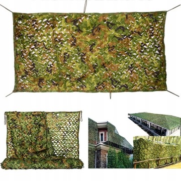 SIATKA MASKUJĄCA KAMUFLAŻ DŻUNGL WOJSKOWA 4X6M