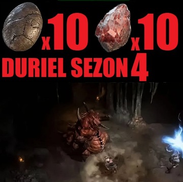 Zestaw SET Duriel 10x Shard Agony 10x Egg Diablo 4 Sezon + 2MLN GOLD
