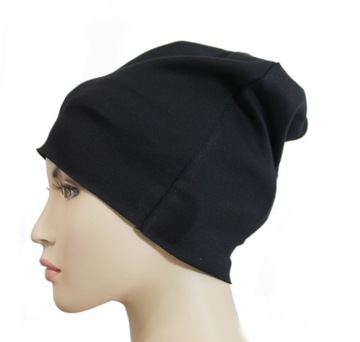 ШАПКА-БИНИ, универсальная, хлопок, СИНЯЯ.