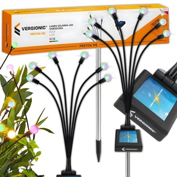Lampy solarne ogrodowe kulki lampa solarna wbijana kulki ogrodowa RGB 2szt