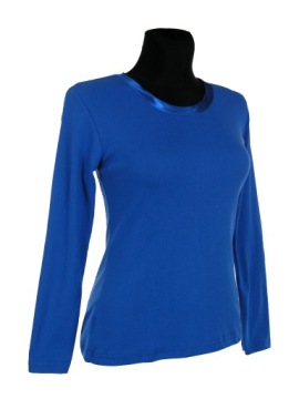 ТОП ДЖЕРСИ БЛУЗКА ИЗ ХЛОПКОВОГО КОБАЛЬТА CHABER L 40/42