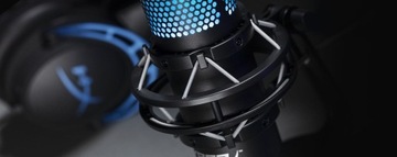 Микрофон HyperX QuadCast S, потоковая передача со светодиодной подсветкой RGB, игры 4P5P7AA
