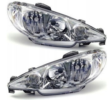 PEUGEOT 206 98-05 SVĚTLOMET NOVÉ SVĚTLA H7 PŘEDNÍ 2 KS PRAVÝ + LEVÝ