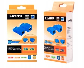 РАСШИРИТЕЛЬ HDMI ЧЕРЕЗ РАЗЪЕМ RJ45 CAT 5E/6 30M LAN