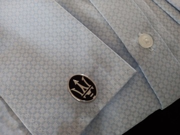 Серебряные запонки для рубашек Maserati