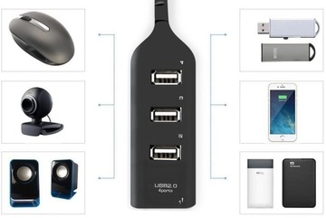 USB-концентратор, 4 порта, разветвитель 2.0