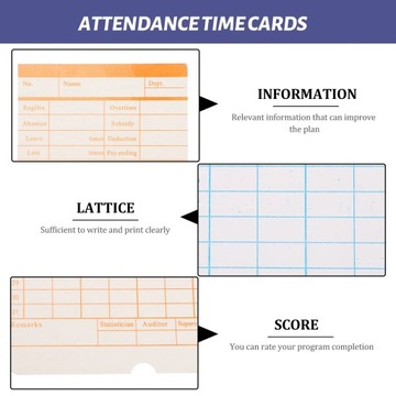 Pracowniczy zegar czasu Punch Cards Obecność w biurze