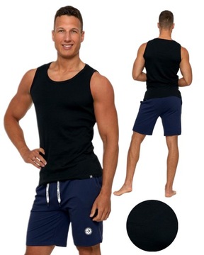Koszulka męska Podkoszulek męski bawełniany CZARNY 100% Bawełna r. 3XL