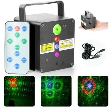 Светодиодный световой эффект на батарейках с RGB-лазером TINYLED-LASRGB