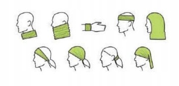 Красный шарф из полиэстера DURABLE UNIVERSAL