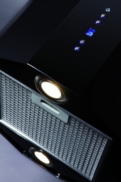 OKAP KUCHENNY WYSPOWY AFRELLI ARTO CZARNY 40 LED