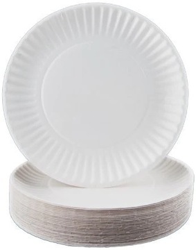 TALERZE PAPIEROWE DESEROWE TALERZYKI EKOLOGICZNE 18cm 100 szt