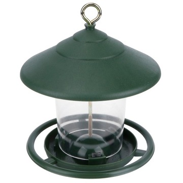 Wiszący na zewnątrz karmnik dla ptaków pojemnik