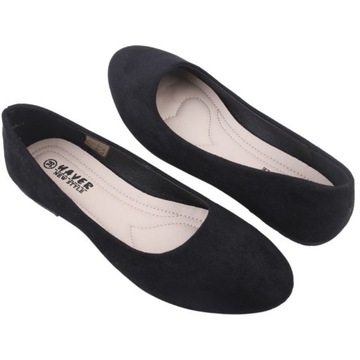 Black Ballerinas Женская обувь вставлена ​​плоская плавная эко -лицевая вставка