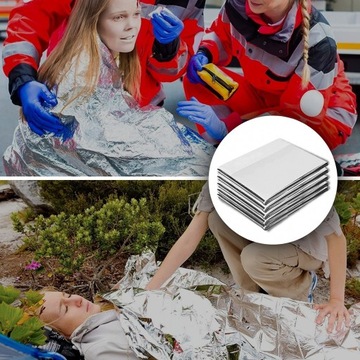 АВАРИЙНОЕ ТЕРМООДЕЯЛО АЛЮМИНИЕВАЯ ФОЛЬГА КОВРИК ДЛЯ АВАРИЙНОЙ ЖИЗНИ 130X210CM