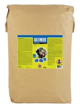 Trutka Ratimor PASTA przeciwko myszom i szczurom brodifakum 25 kg MOCNA