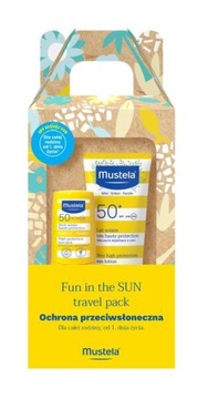 MUSTELA SUN ZESTAW mleczko SPF50+ 40ml + sztyft przeciwsłoneczny SPF50 9ml