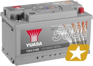 YUASA YBX5110 AKUMULATOR 85AH 800A P+