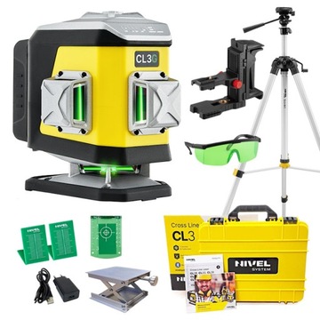 NIVEL SYSTEM CL3G LASER KRZYŻOWY ZIELONY +STATYW