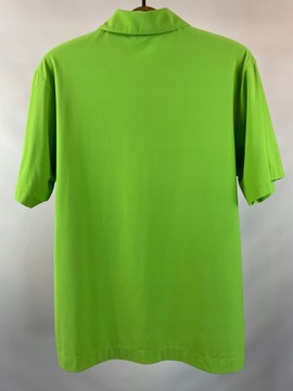 Koszulka męska polo zielona z rombami sportowa NIKE GOLF dri-fit USA r. L