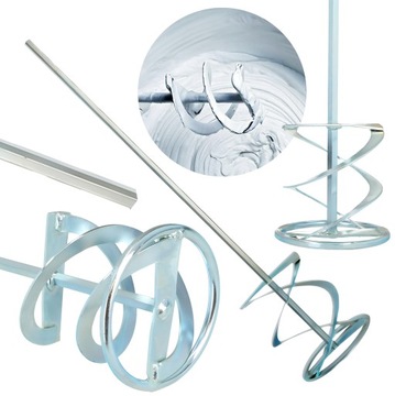 Смеситель-мешалка для краски, клея и бетонного раствора, сталь 80 мм