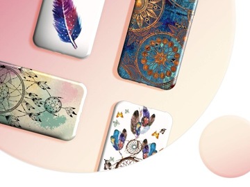 ЧЕХОЛ ДЛЯ HUAWEI P SMART 2021 С УЗОРАМИ БОХО «Ловец снов» ПЕРЬЯ КРЫШКА КОРПУСА