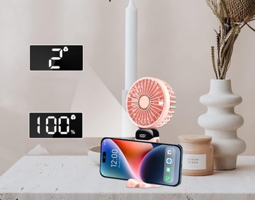 ВЕНТИЛЯТОР ВЕНТИЛЯТОР СКЛАДНОЙ УДОБНЫЙ АККУМУЛЯТОР USB 4000 МАч MUTE