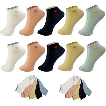 10x STOPKI DAMSKIE KOLOROWE BAWEŁNA PREMIUM SOCKS