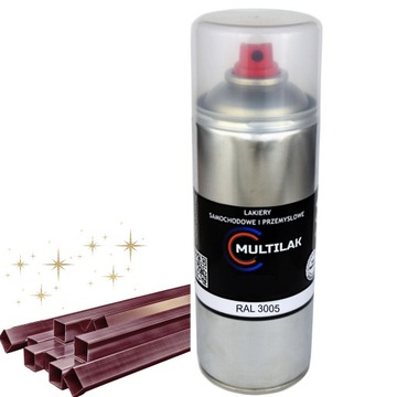 Lakier farba w sprayu do aluminium RAL 3005 Połysk