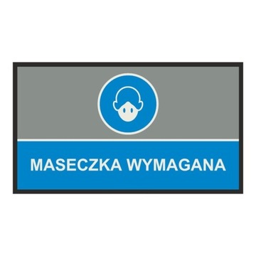 Oznakowanie podłogowe WYMAGANA MASECZKA 85x150 cm