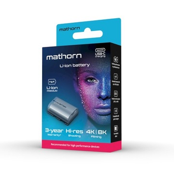 Аккумулятор Mathorn для Canon LP-E6NH 2250 мАч USB-C