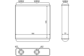 NISSENS RADIÁTOR (164X180X32) OPEL MERIVA A 1.3