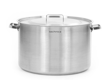 Garnek średni indukcja 62,8 l ze stali nierdzewnej 500 mm pokrywa TECHNICA