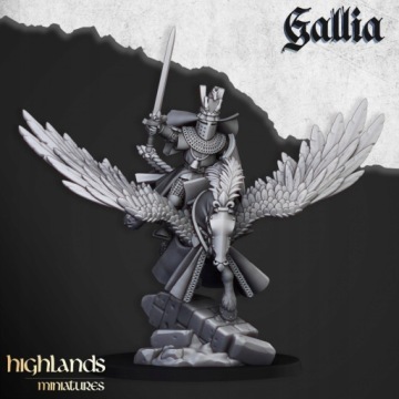 Рыцари Галлии на Пегасе CMD - Минисчет - Highlands Miniatures