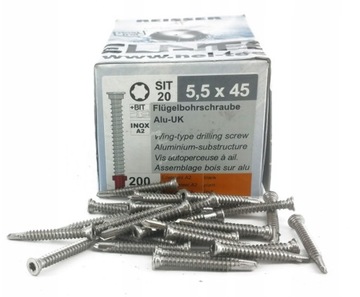 Wkręt skrzydełkowy Reisser 5,5x45 drewno/aluminium