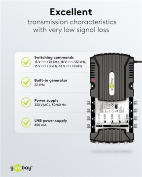 Мультисвитч спутниковое ТВ радио 9 входов 8 выходов
