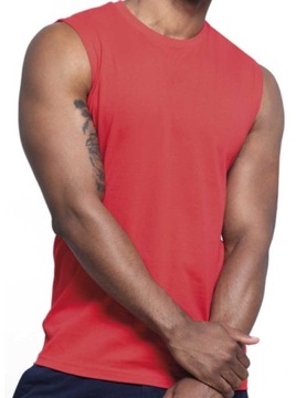 Koszulka Tank Top bez rękawów 100% bawełna Certyfikowana Kolory L czerwony