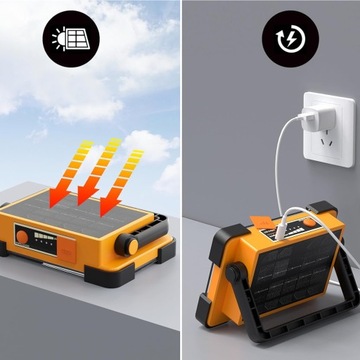 СТРОИТЕЛЬНЫЙ ОСВЕЩЕНИЕ СВЕТОДИОДНЫЙ АККУМУЛЯТОРНЫЙ СОЛНЕЧНЫЙ РАБОЧИЙ ФАР 4 РЕЖИМА