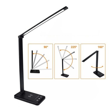 НАСТОЛЬНАЯ СВЕТОДИОДНАЯ ЛАМПА С БЕСПРОВОДНОЙ ЗАРЯДКОЙ 10 ВТ, 5 КОЛ