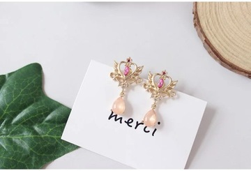 Серия из 12 стилей, серьги с кисточками и длинными звездами и луной со стразами, ключ Luna Cat