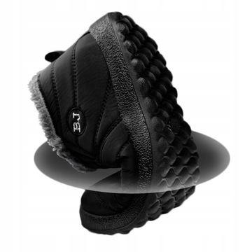 ЗИМНИЕ СНЕЖНЫЕ БОТИНКИ С УТЕПЛЕНИЕМ, ЧЕРНЫЕ, УНИСЕКС 44