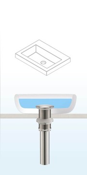 ПРОБКА CLICK CLACK ДЛЯ РАКОВИНЫ С ПЕРЕЛИВОМ, ЛАТУНЬ ПРОБКА CLICK CLACK ХРОМ