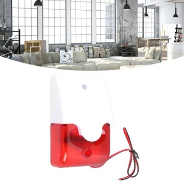 Przewodowy alarm stroboskopowy, migające światło 220 V, sygnał dźwiękowy