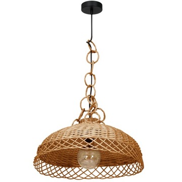 LAMPA WISZĄCA ŻYRANDOL ABAŻUR LED WIKLINOWA BOHO